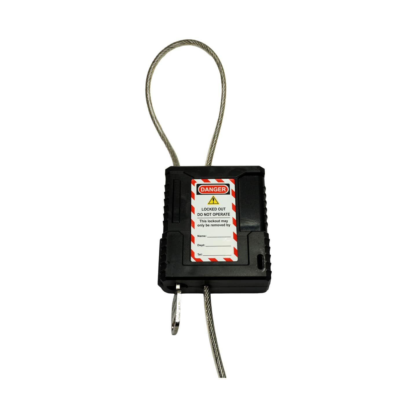 1m Lockable Wire Rope — Black product photo 1