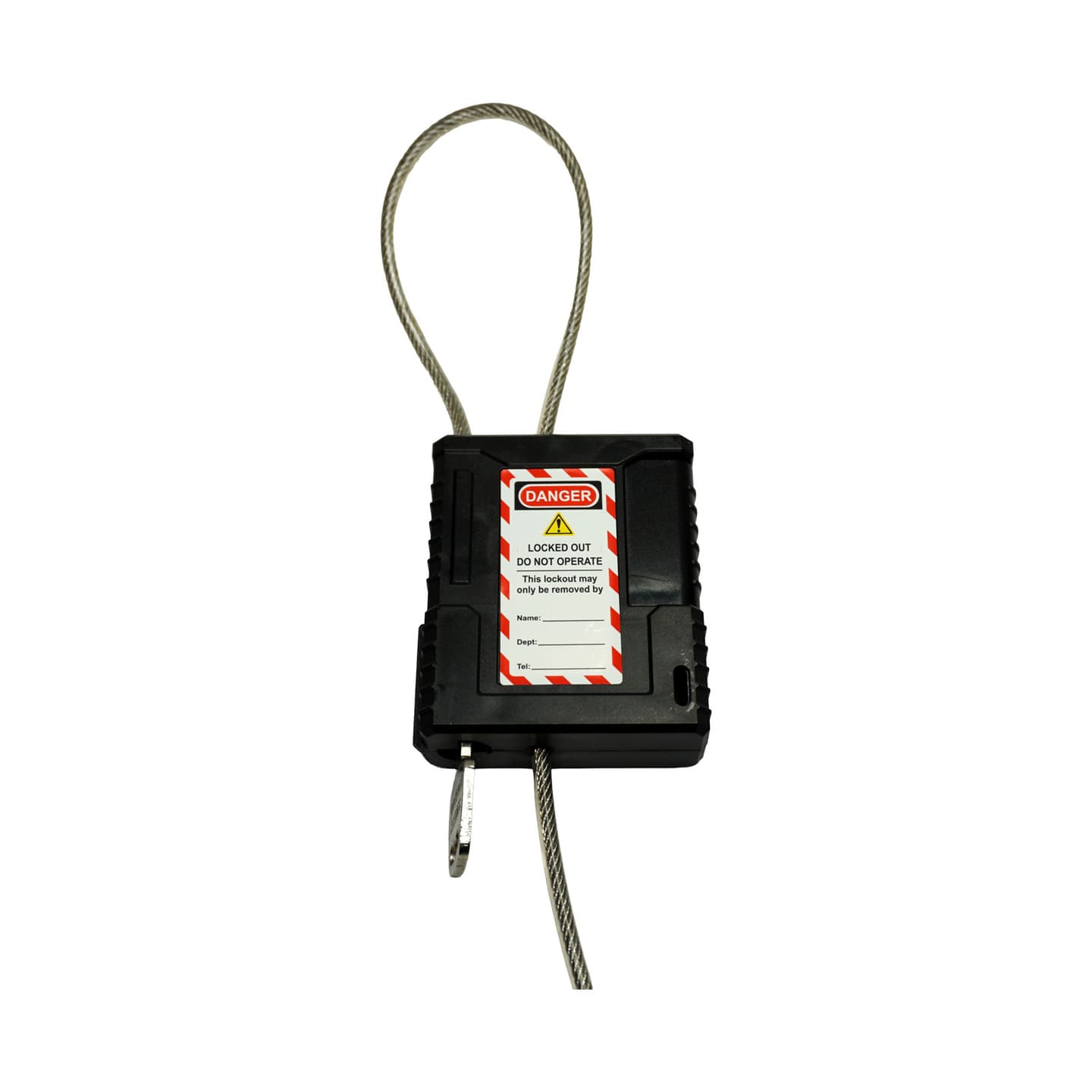 1m Lockable Wire Rope — Black product photo