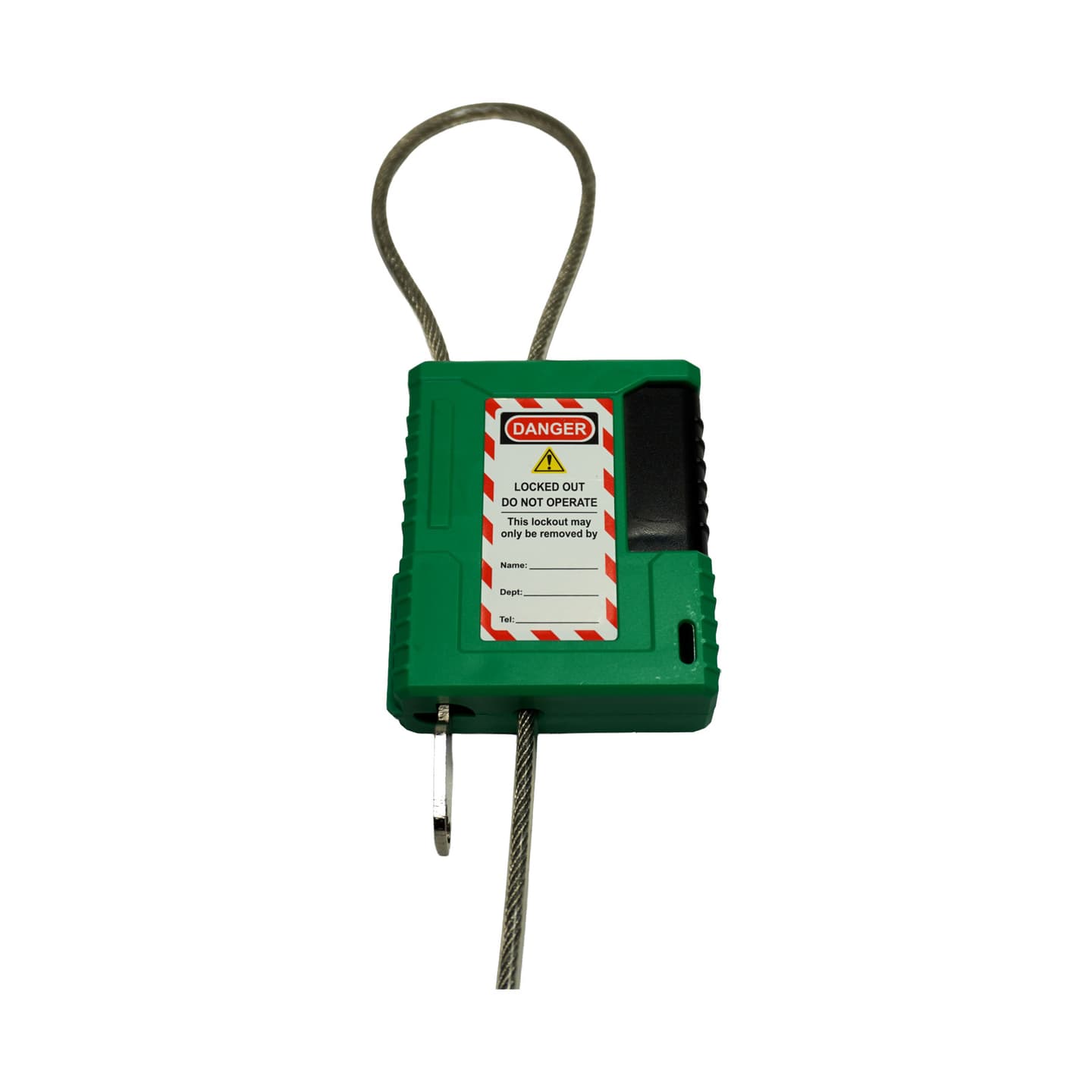 1m Lockable Wire Rope — Green product photo
